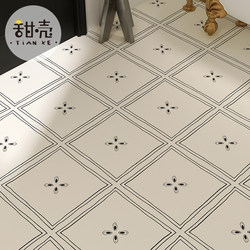 French Balcony Bathroom Tiles Retro Art Kitchen Tiles Cream Bathroom Toilet Wall Tiles Non-Slip Floor Tiles