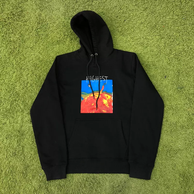 Travis Scott HITR SUN HOODIE TS周边火焰太阳连帽卫衣帽衫男女-Taobao