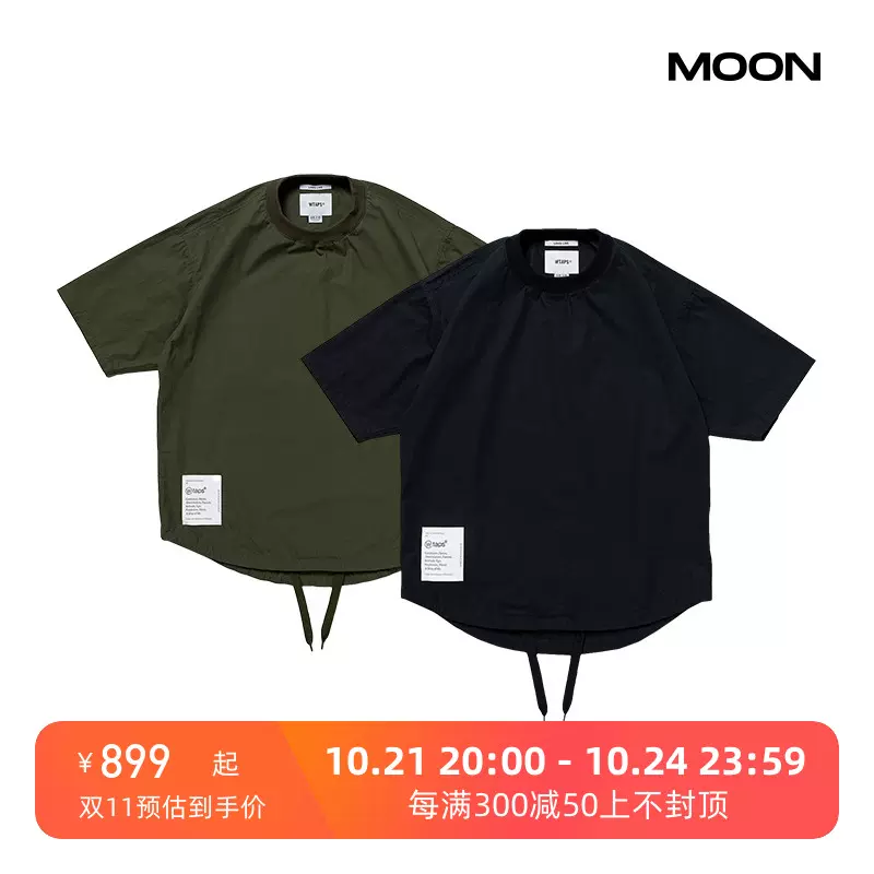 現貨WTAPS SMOCK / SS / COTTON. WEATHER刺繡圓領抽繩T恤23SS-Taobao