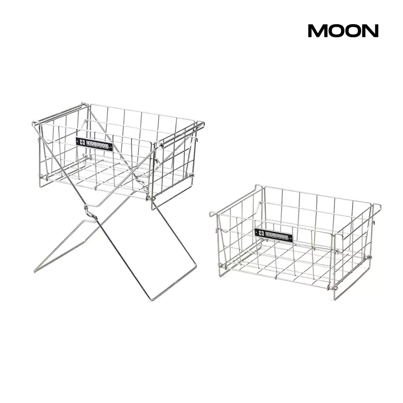 MOON现货NEIGHBORHOOD FOLDING BASKET STAND SET杂志杂物篮23SS-Taobao