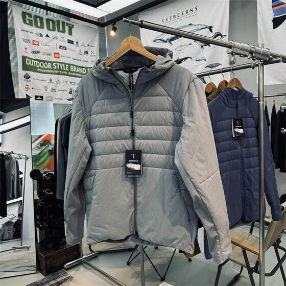 LULU replace! Light and thin models can be used as intermediate men's sports outdoor wind -resistant hooded down jacket jacket
