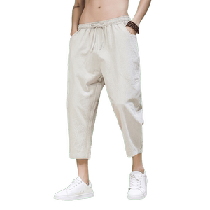 Bali pants men's summer thin loose linen pants Chinese style men's casual pants casual pants, cotton and hemp, small feet Haron pants