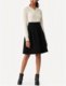 Minimalist aesthetic kick H women's Cheshire wool natural waist pleated midskirt knitted trumpet skirt