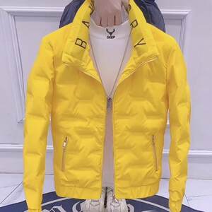 
Hong Kong new winter yellow down jacket for men, slim, stand-up collar, thin, handsome, warm, casual, internet celebrity down jacket new