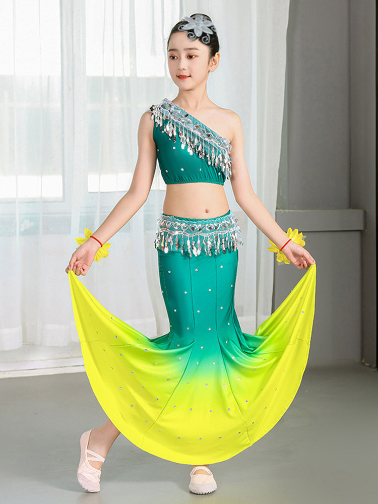 Fall Ballet Costumes Dai Dance Costume for Girls - Peacock Folk Skirt - Fall in Love with Dance