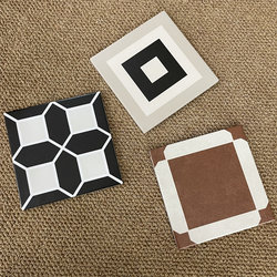 French-Style Retro Bathroom Small Floral Tiles, Restaurant and Coffee Shop Vintage-Style Mosaic Tiles, Kitchen and Bathroom Non-Slip Floor Tiles