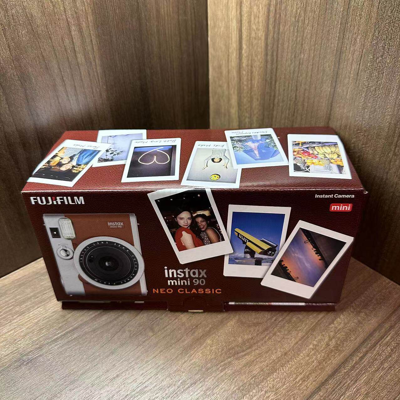 FUJIFILM INSTAX INSTANT MINI90 일회용 이미징 인스턴트 레트로 카메라 브라운-