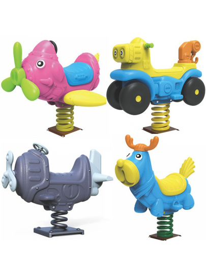 プラスチック製ロッキングホース - 屋外プレイグラウンド乗用玩具