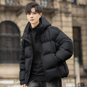 
Hooded down jacket for men 2025 winter new style thickened and warm, high filling capacity, anti-cold bread trendy brand for students
