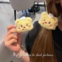 New Chef Hat Plush Bear Doll Hair Clip and Cartoon Hair Tie Set for Girls