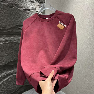 Fashion brand sweatshirt men's autumn and winter new style ins trendy versatile loose tops round neck pullover casual long-sleeved T-shirt
