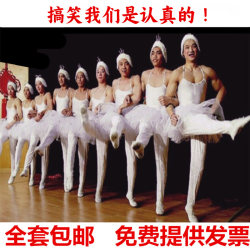 Four Little Swans Ballet Dress Annual Performance Costume for Men and Women, Adult Black and White Swan Lake Dance Dress Cross-Dressing Costume