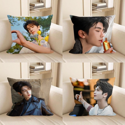 Zhang Linghe Plush Pillow, Real Person Merchandise, Living Room Sofa Cushion, Dormitory Bedside Lumbar Support Pillow, Gift for Best Friends, Removable and Washable