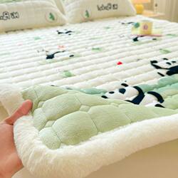Winter Milk Velvet Mattress Three-Piece Set, Dormitory Thickened Mattress, Student Fleece-Lined Bottom Layer, Home Non-Slip Bed Protector
