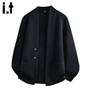 
it:5cm/FIVECM black knitted cardigan sweater for men 2025 new autumn and winter lazy loose jacket