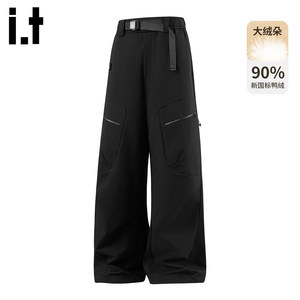 
it:5cm/FIVECM mountain style thickened down pants for men and women 2025 winter loose straight 90 white duck down trousers