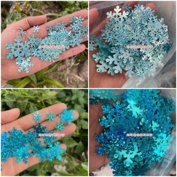 Snowflake sequins blue sequy aura
