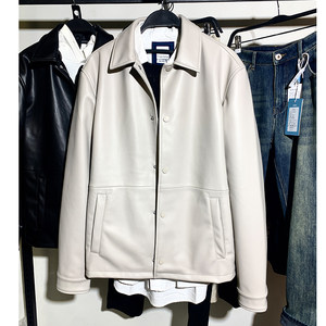 Cabinet 429! Spring new men's imitation leather effect jacket ZA8281345 800 male loose leather jacket
