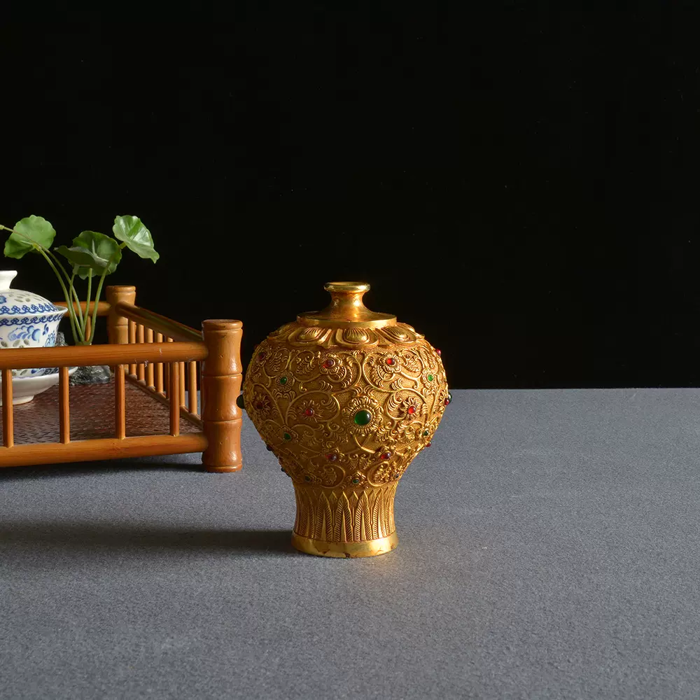 清・乾隆年製款・古銅塗金彫・大清乾隆宗翰之寶 交龍鈕印璽セット