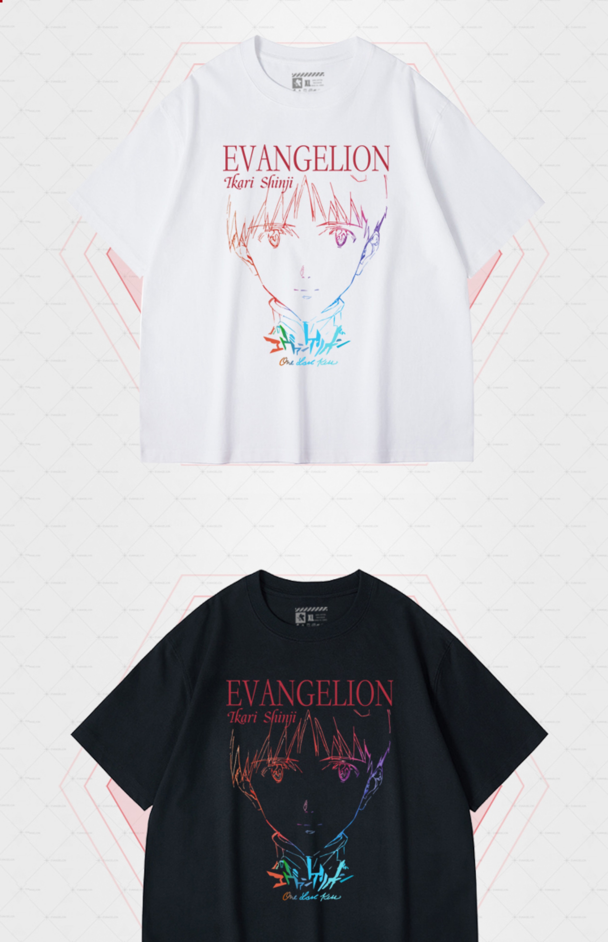 新世紀エヴァンゲリオン Tシャツ - エヴァ アスカ シンジ コットンTシャツ