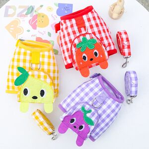 
Pet dog cat harness traction rope dog walking cat supplies Teddy Bichon dog clothes high t1