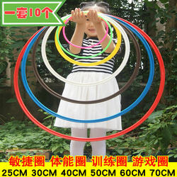 Plastic Large Circle Agility Circle Training Physical Fitness Ring Agility Circle Kidsren's Taekwondo Pace Training Jumping Grids Solid