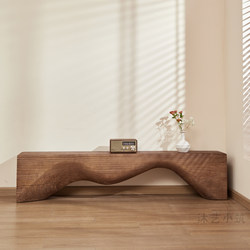 Solid Wood Tv Cabinet, Creative Solid Wood Bench for Home Use, Designer Clothing Store Display Bench, Guesthouse Shoe-Changing Stool