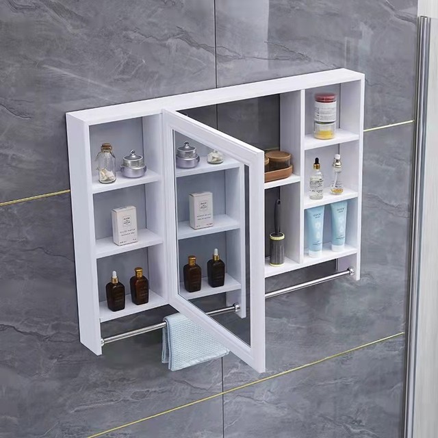 Bathroom mirror with storage rack integrated bathroom mirror toilet ...