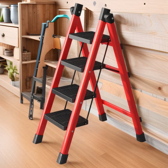 
Ladder household foldable indoor herringbone ladder telescopic ladder thickened housewarming step ladder small flower stand ladder