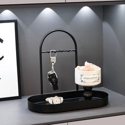 High-End Niche Entryway Key Storage Ornament, Aromatherapy Crystal Stone, Living Room Shoe Cabinet Desktop Decoration Shelf