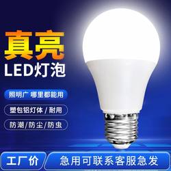 Led Light Bulb Super Bright Energy-Saving Lamp Household E27 Screw-Mount White Light Bulb Eye Protection Energy-Saving First-Class Bulb