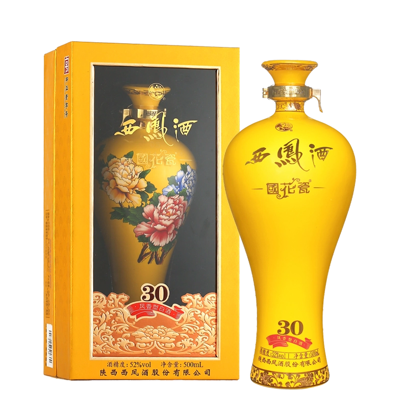 白酒　中国酒　西鳳酒 30年 國花瓷 陶器 GUO HUA CI 500ml 國花瓷西鳳酒榮耀30年52度500ml*1瓶鳳香型