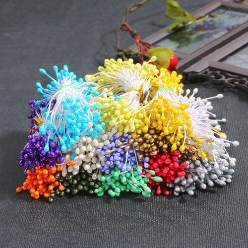 Симуляция жемчужного цветочного сердца Шифоновое ядро ​​штукатурки цветочные тычинки ручной работы.