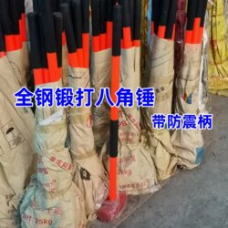 Octagonal Hammer with Anti-Vibration Handle, Large Iron Hammer, Heavy-Duty Hammer, Mason's Hammer, Woodworking Hammer, Wall-Breaking Hammer, Fitness Hammer, Double-Headed Hammer