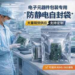 Anti-Static Self-Sealing Flat-Mouth Shielding Bags for Electronic Components, Chips, Motherboards, Hard Drives, and Graphics Cards