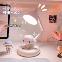 Ins style cute Yugui dog folding eye protection desk lamp three-color adjustment student reading lamp bedroom night light warm light