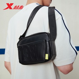 Xtep shoulder bag for men and women the same style 2025 autumn couple shoulder bag sports small leather bag couple crossbody bag genuine