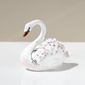 
Gradient swan ornament jewelry box alloy jewelry box