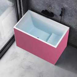 Japanese Bathtub Household Small Apartment Bathtub Acrylic Bathtub Small Bathtub Family Deep Soaking Internet Celebrity Bathtub Free of Installation
