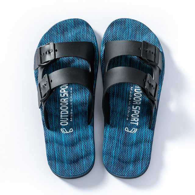 Summer Thick Bottom Shit Feeling Plus Size Closed-toe Slippers Men