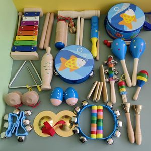 
Children's Orff Percussion Instrument Set Kindergarten Primary School Students' Music Enlightenment Early Educational Aids Tambourine Touching Bells and Bells
