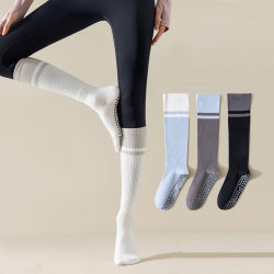 Autumn and Winter Yoga Socks, Non-Slip, Professional Women's Long Tube Pilates Special Training Sports Fitness Pressure Yoga Socks