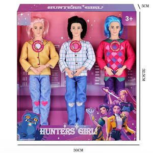 
Light and music style 11-jointed 11.5-inch solid body Saga boy group-K-POP witch hunter group toy doll