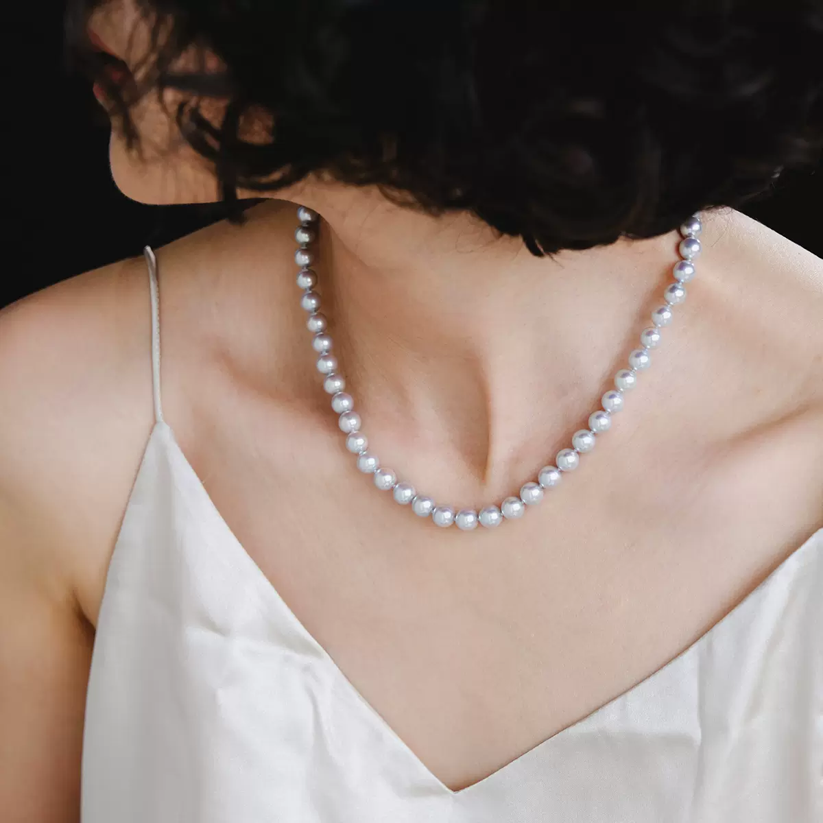 925銀 海水真珠 8mm 真多麻天然海水珍珠真珠項鍊6mm7mm8mm9mm整圈珠鏈