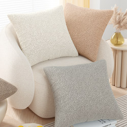 Living Room Sofa Cushion, Light Luxury and High-End Feel, 2024 Autumn and Winter New Style, Loop Velvet Square Pillow, Not Easy to Collapse, Soft Decoration