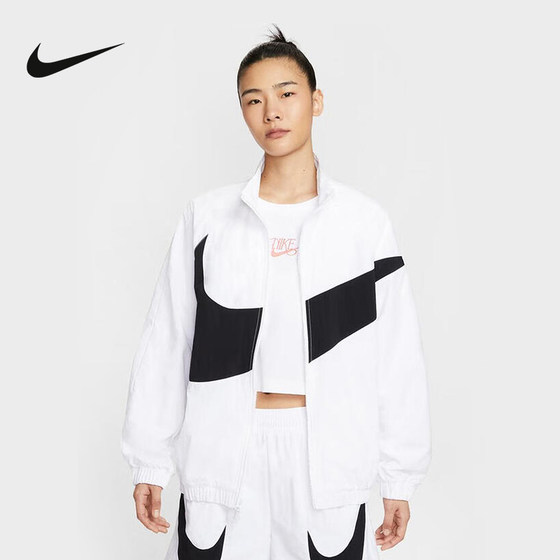 
Nike Nike woven jacket for women 25 autumn new loose breathable large hook stand collar sports jacket HV4108-100