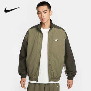 
Nike men's 25 autumn new casual splicing baseball embroidered stand collar sports jacket jacket HQ6110-222