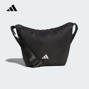 
adidas two-way zipper dumpling bag 2025 autumn men and women black one-shoulder crossbody bag KF2487