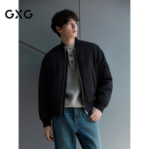 
GXG Men's Black Classic Big Pocket Baseball Collar Aviator Cotton Jacket 25th Winter New Product
