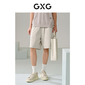 
GXG men's knitted casual shorts waterproof and wash printed five-point pants 24 summer G24X222005